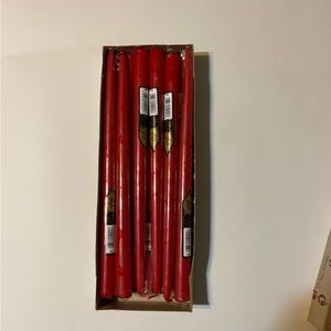 NIB -Red Wax taper candles
